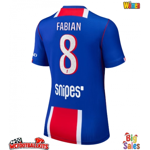 Paris Saint-Germain Fabian Ruiz #8 Replica Home Stadium Shirt for Women 2026-27 Short Sleeve